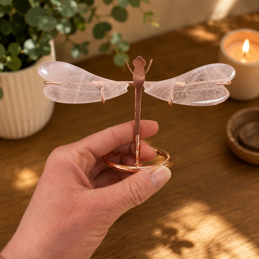 ROSE QUARTZ DRAGONFLY