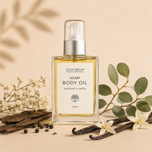 HEMP BODY OIL PATCHOULI + VANILLA 100ML