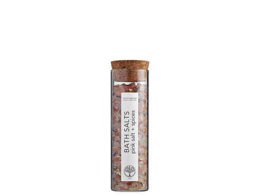 NATURAL BATH SALT MARRAKECH PINK SALT + EXOTIC OILS 100G (TEST TUBE)