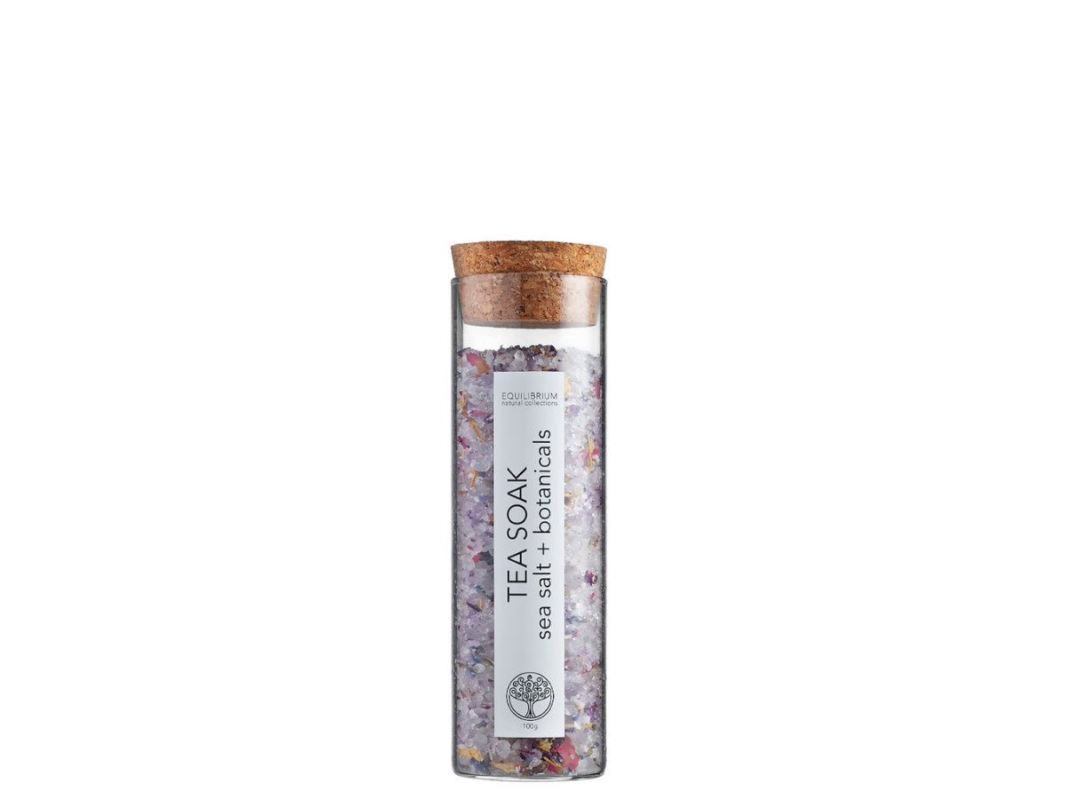NATURAL TEA SOAK SEA SALT + BOTANICALS 100G (TEST-TUBE)