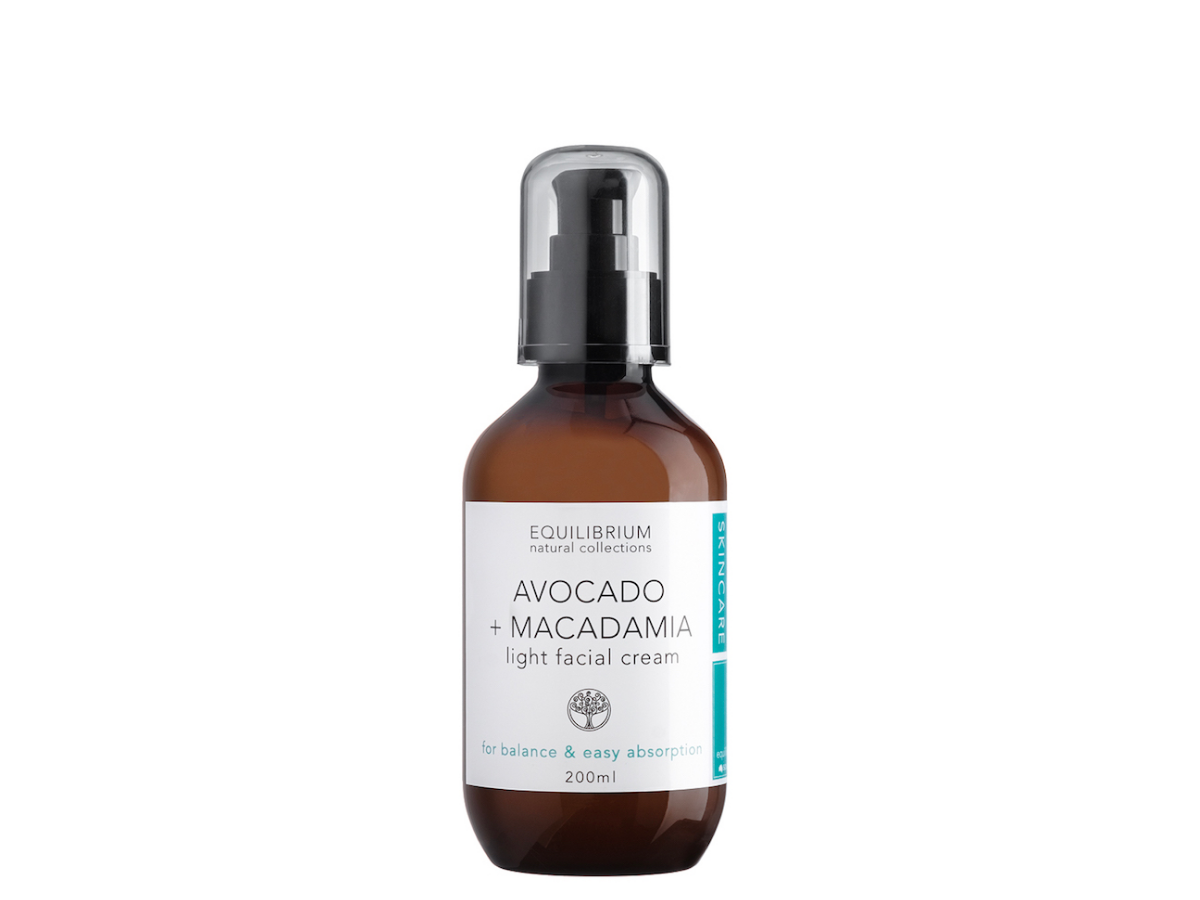 ORGANIC AVOCADO AND MACADAMIA LIGHT FACIAL CREAM 200ML