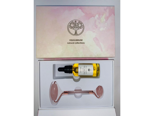 COQ10 FACIAL OIL WITH ROSE QUARTZ FACIAL ROLLER