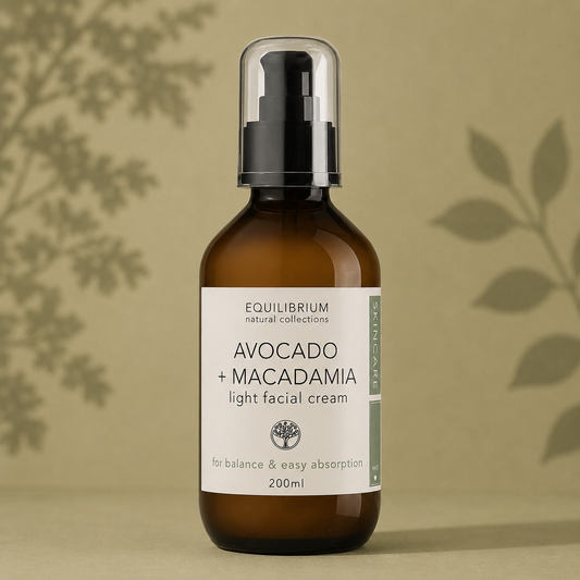 ORGANIC AVOCADO AND MACADAMIA LIGHT FACIAL CREAM 200ML