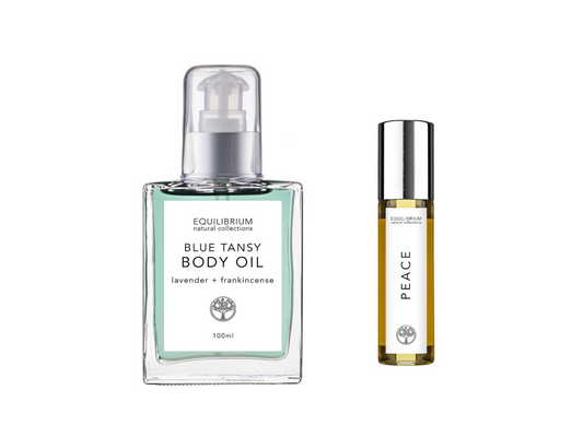 Peace bundle: Blue tansy body oil + peace perfume lavender + frankincense