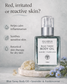 Blue Tansy Body Oil bottle with text on a gray background