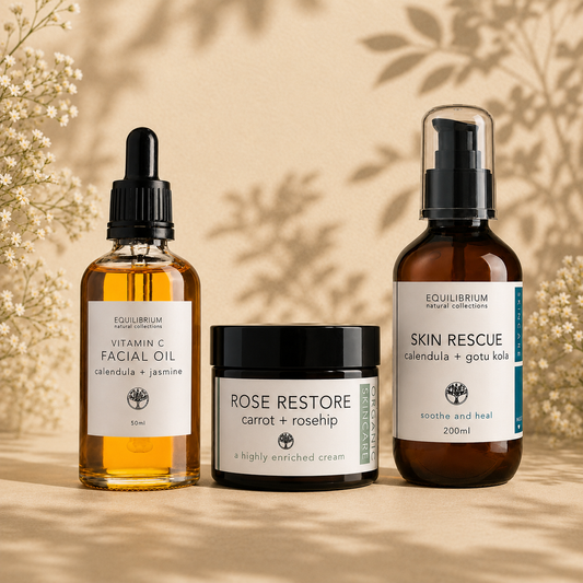 ROSE RESTORE + VITAMIN C FACIAL OIL + 200ML SKIN RECSUE