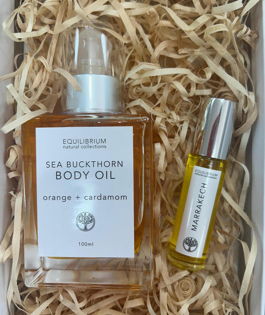 GIFT BOX : Sea Buckthorn body oil + marrakech perfume