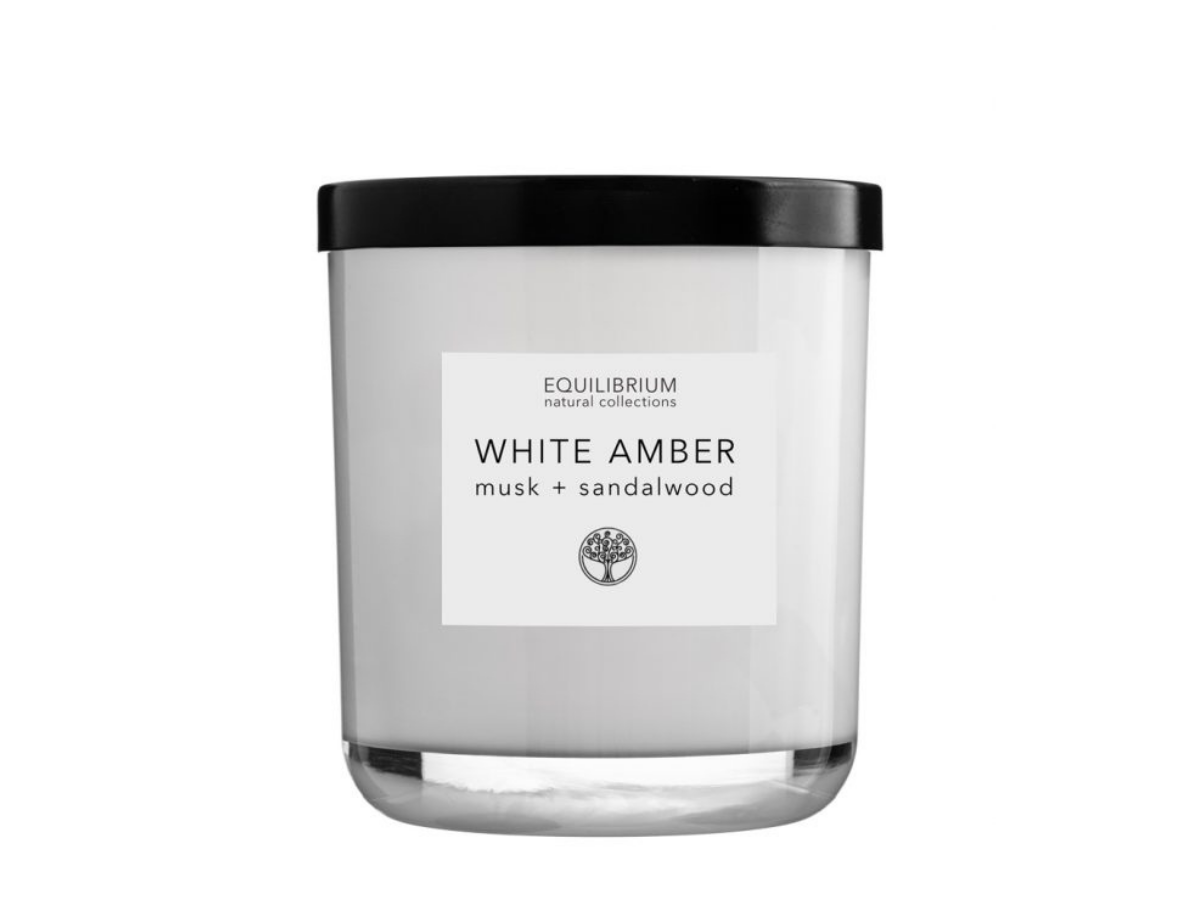 CANDLE WHITE AMBER